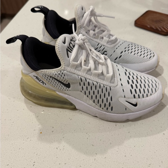 Nike Air Max 270 White and Black Sneakers - Picture 2 of 7